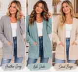 Waffle Open Cardigan Zenana Sweater