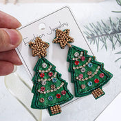 Rhinestone Christmas Earrings