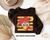 Stripe Turkey With Bow Sweatshirt.