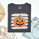 White Stripe Jack-o-Lantern Tee.