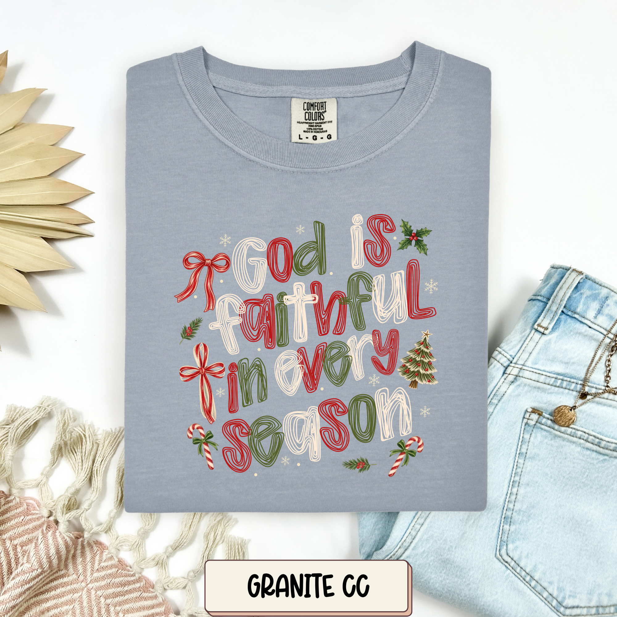 God Is Faithful Christmas Tee.