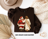 Jesus And Santa Sweatshirt.