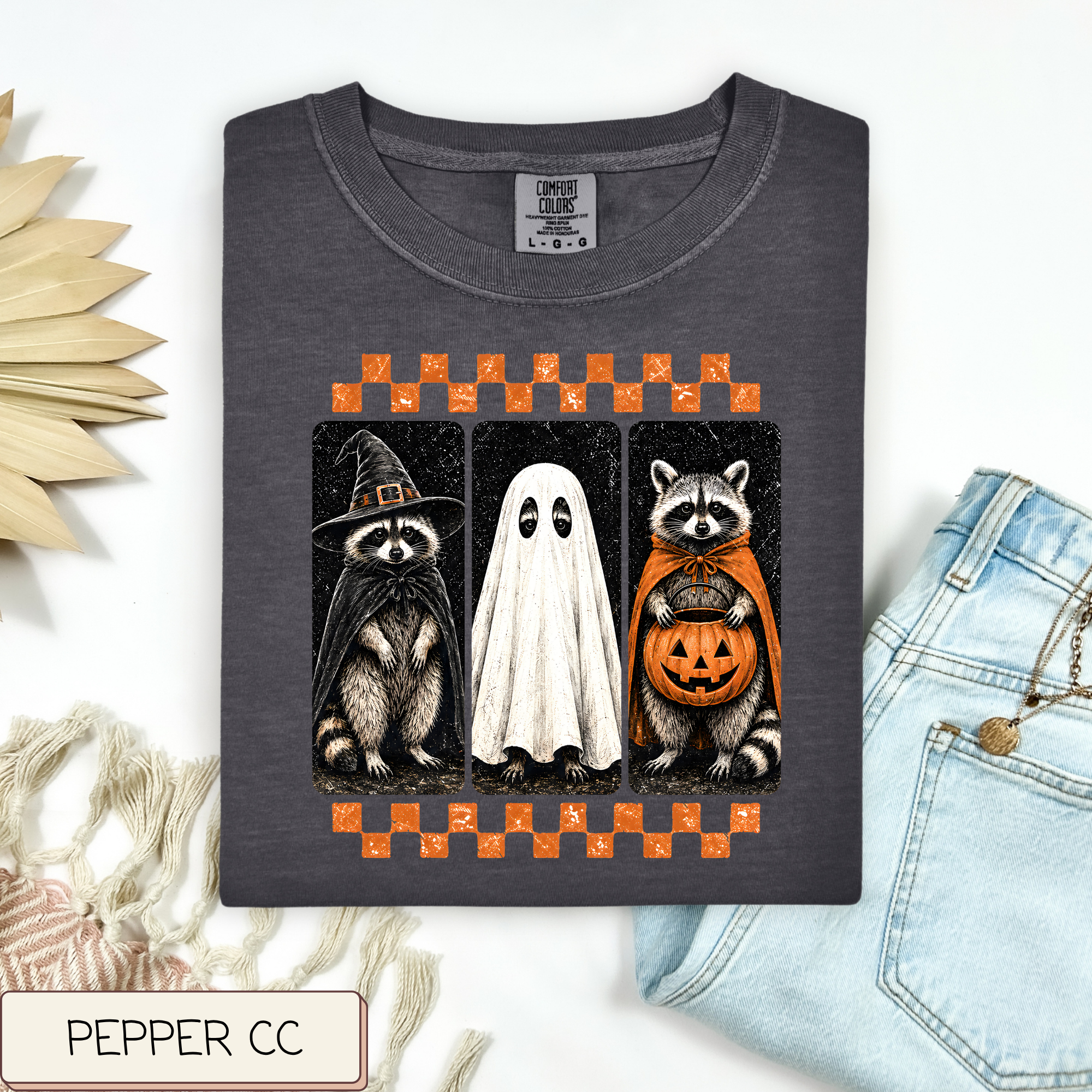 Raccoon Ghost Trio Tee