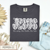 White Lace Jesus Tee.