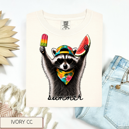 Summer Raccoon Tee.