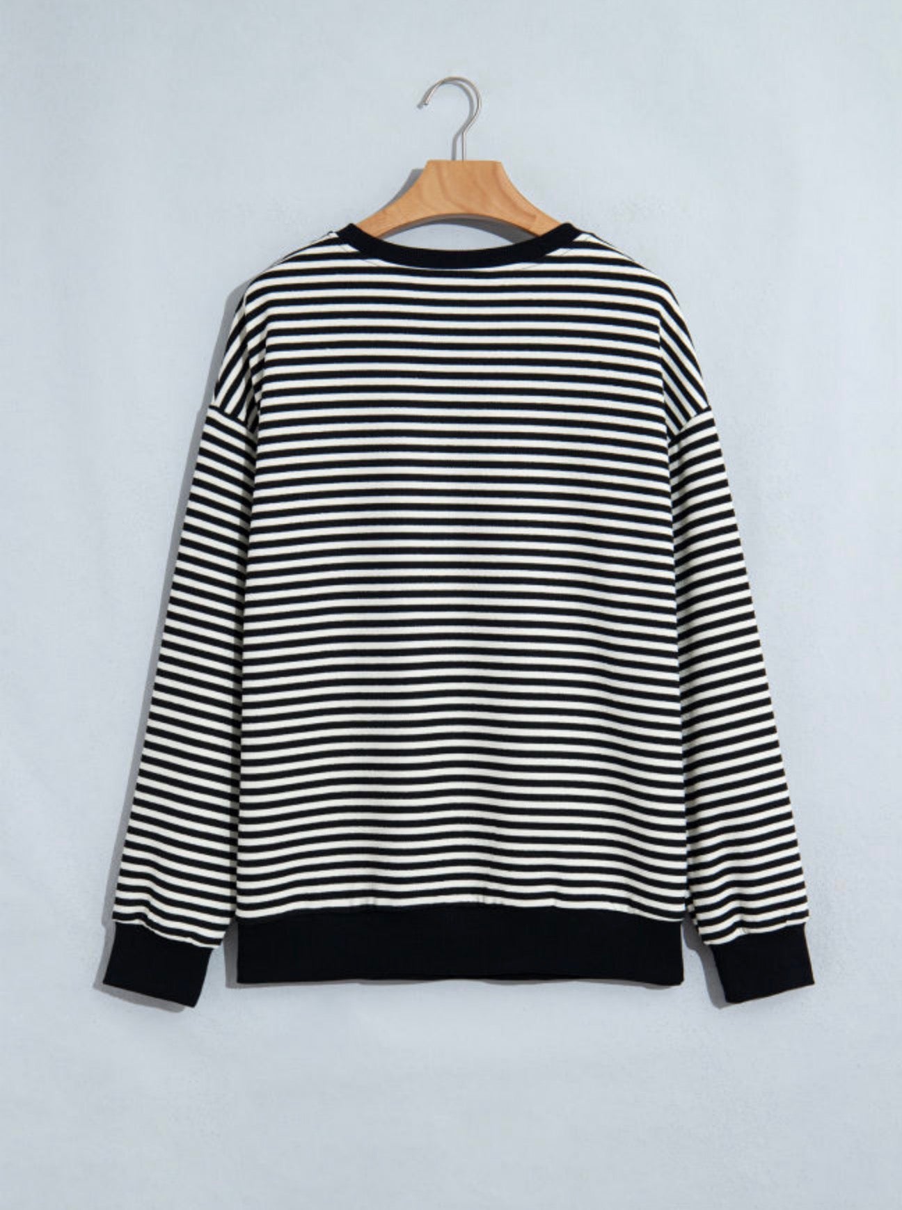 Black Velvet Bow Sweatshirt