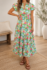 Green Floral Maxi Dress Full Run RTS