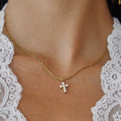 Pearl Cross Necklace New RTS