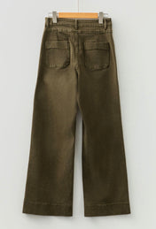 Green Loose Straight Jeans