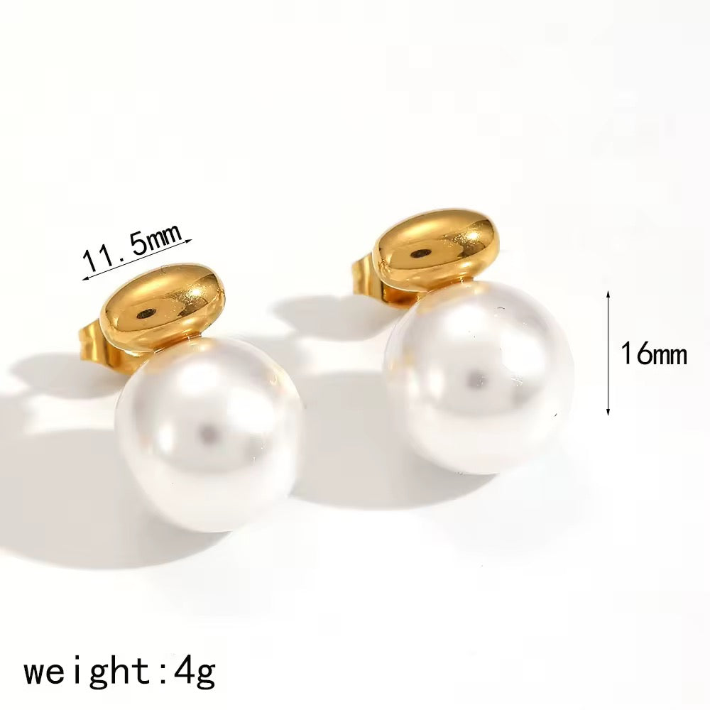 Pearl Ball Stud Earrings New RTS