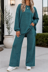 Stripe Elastic Casual Set