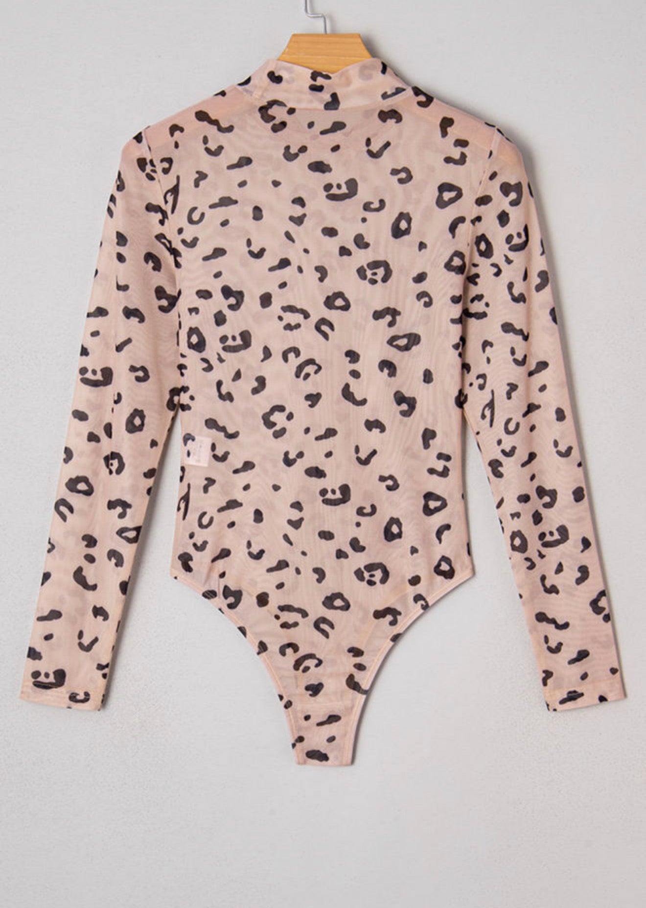 Khaki Sheer Leopard Bodysuit