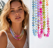 Trendy Stone Colorful Necklace