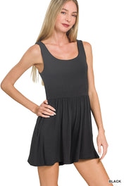 Double Layered Tank Romper Zenana RTS