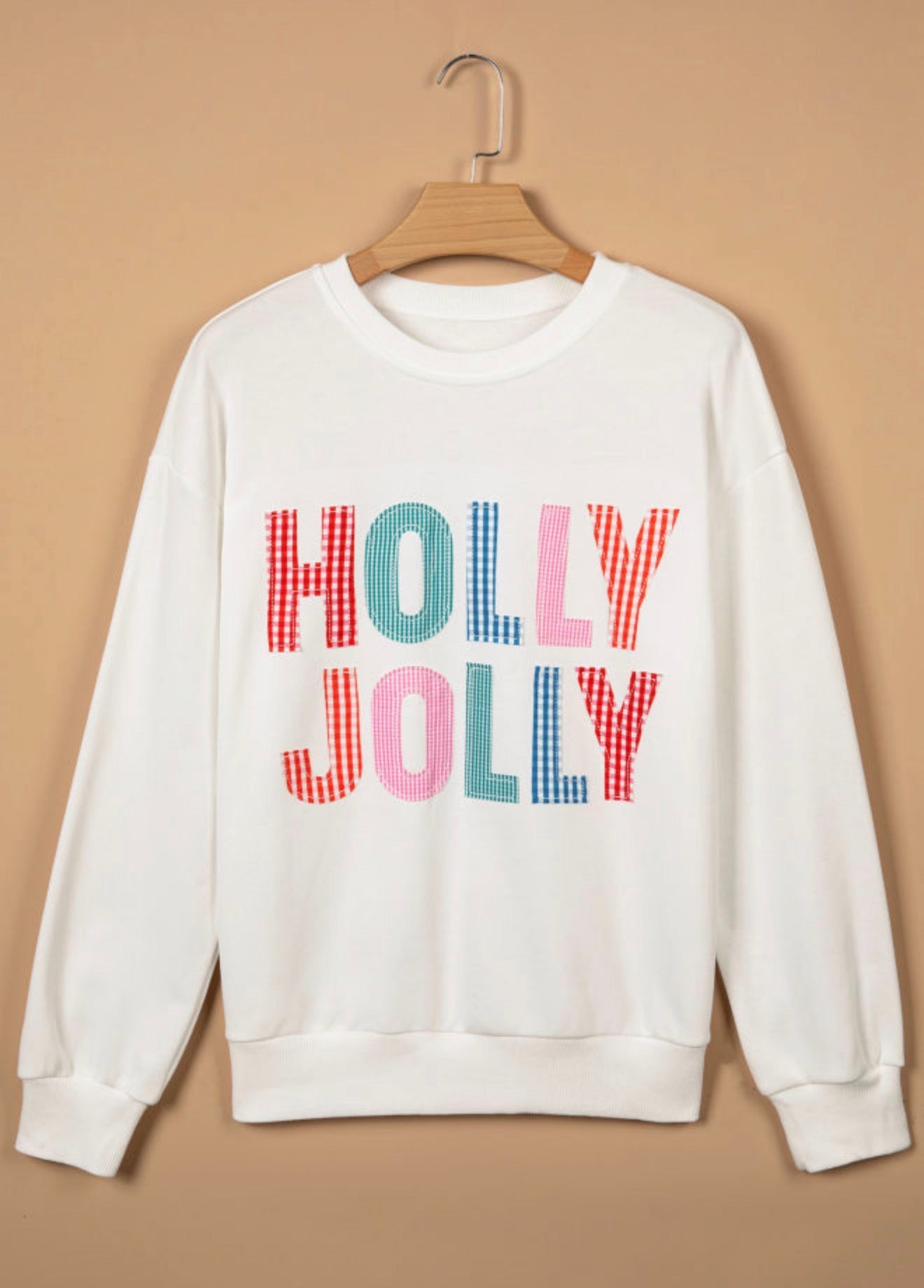 Holly Jolly Patch Embroidered Sweatshirt