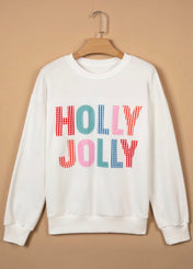 Holly Jolly Patch Embroidered Sweatshirt