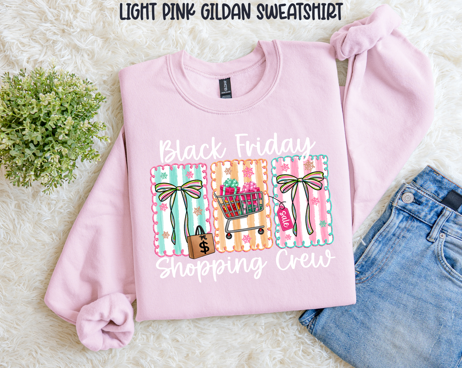 Black Friday Shopping Crew Sweatshirt.