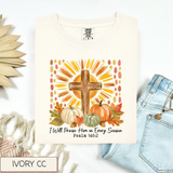 I Will Praise Him Cross And Pumpkins Tee.