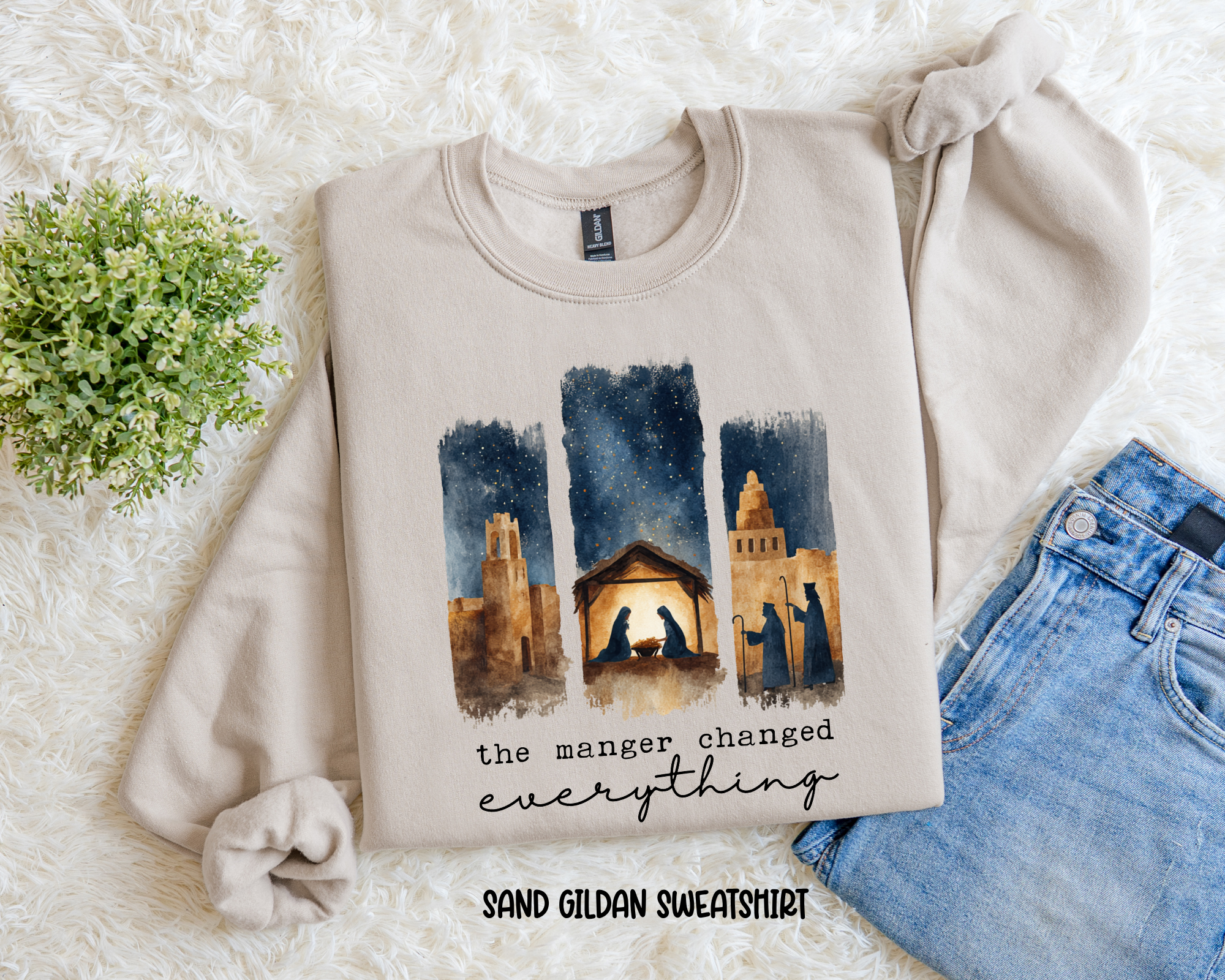 The Manger Changed Everything Sweatshirt.