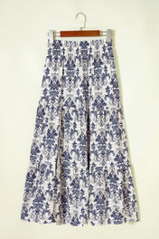 Blue Boho Maxi Skirt