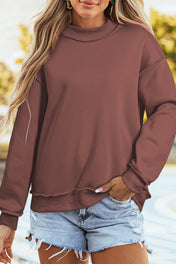 Oversize Mock Neck Sweatshirt