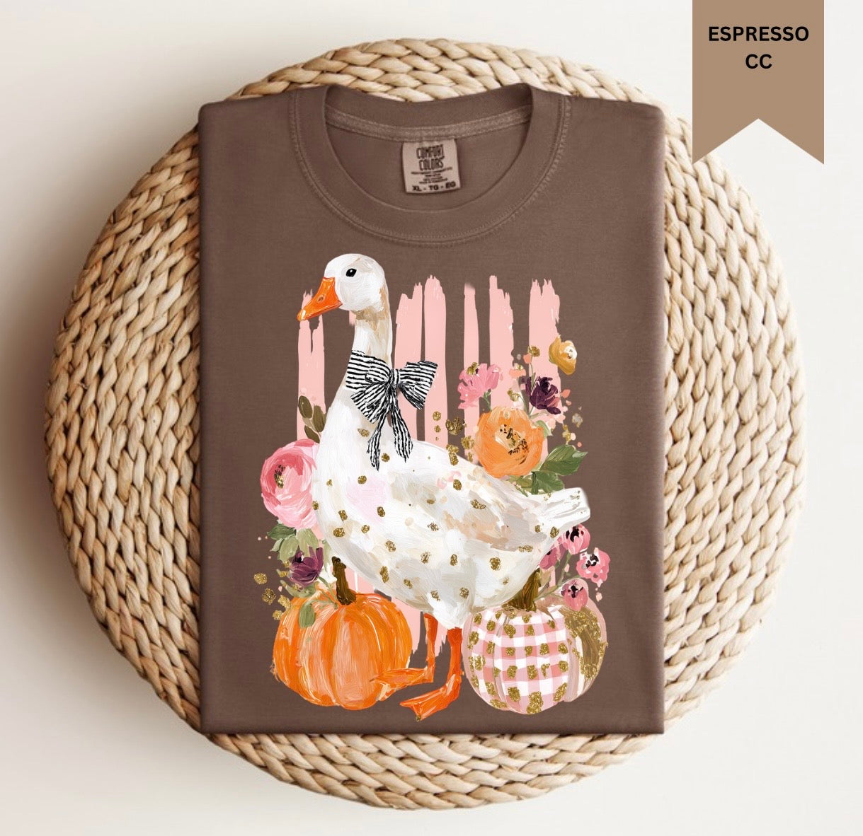 Stripe Pumpkin Goose Tee.
