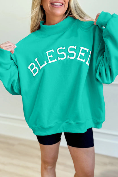 Embroidered Blessed Sweatshirt New RTS