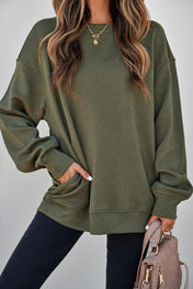 Textured Pocket Pullover