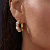 Pearl Hoop Earrings RTS