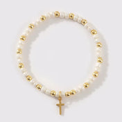 Cross Beaded Bracelet