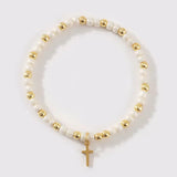 Cross Beaded Bracelet