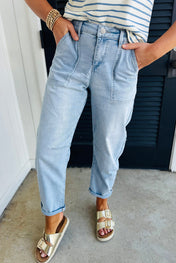High Rise Barrel Jeans