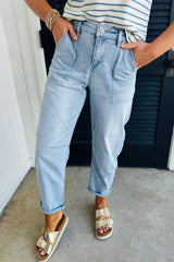 High Rise Barrel Jeans