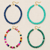 Natural Stone Fall Beaded Necklaces