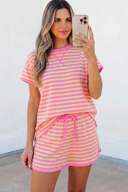Stripe Loose Top and Skort Set *multiple colors* New RTS