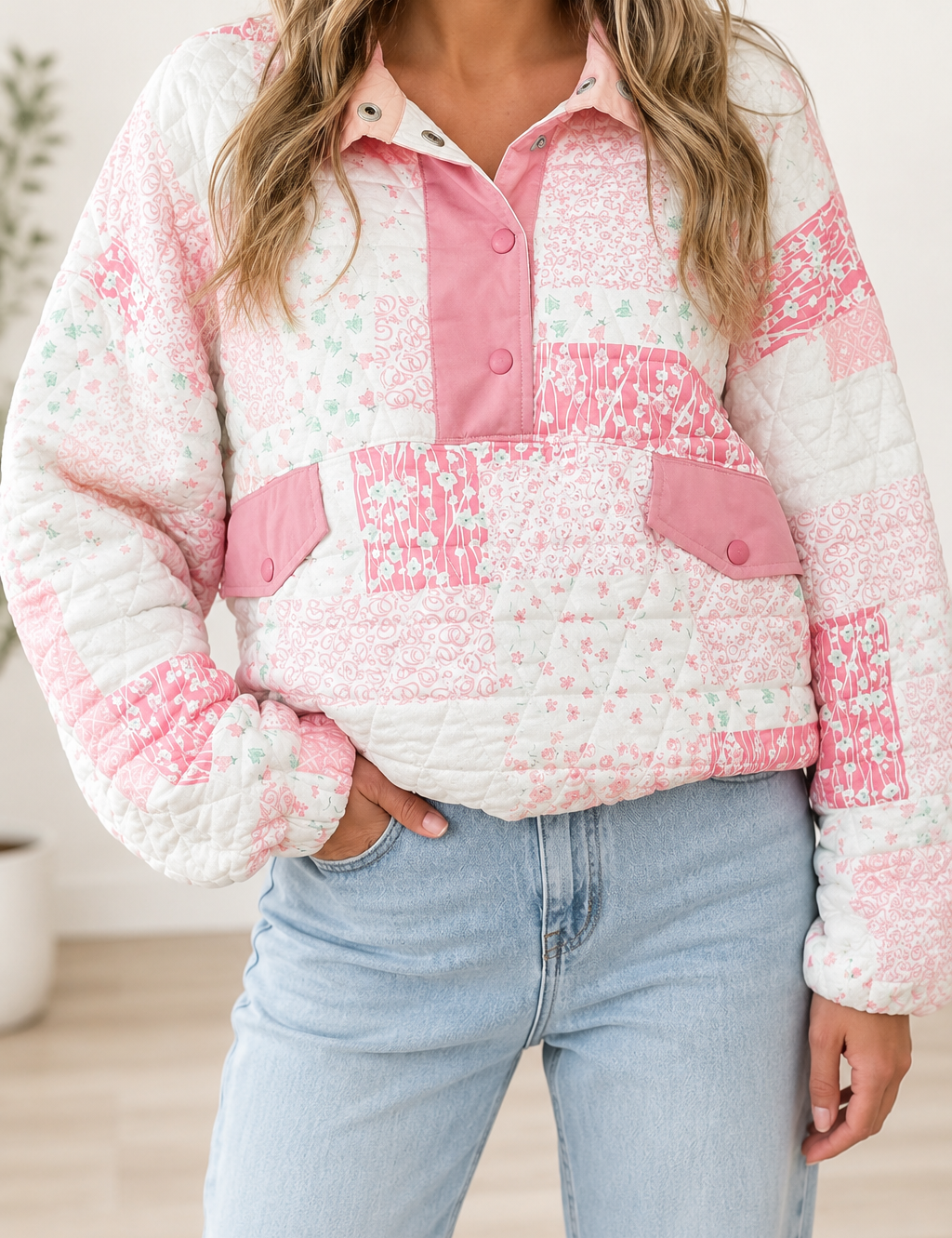 Floral Quilted Sweatshirt RTS