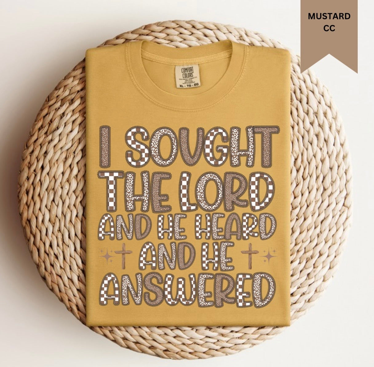 I sought the Lord Leopard Tee.