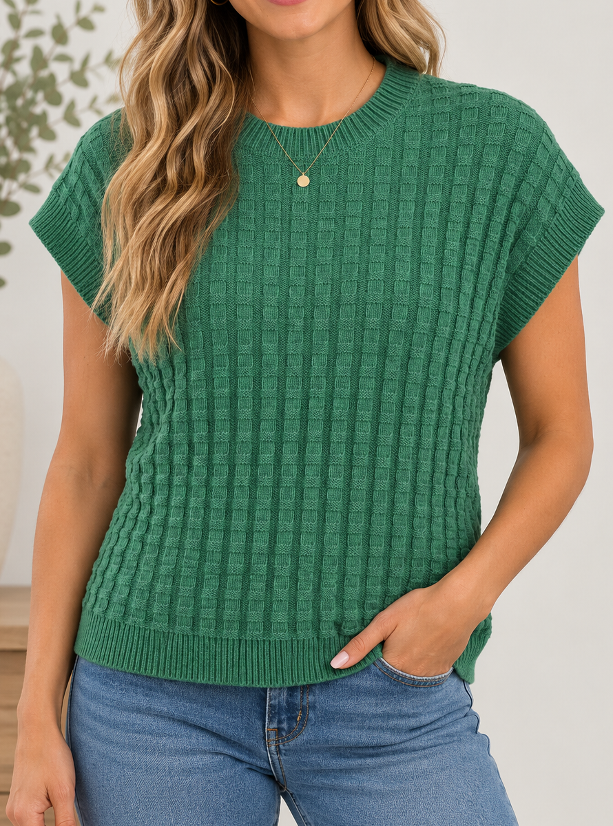Green Textured Sweater Full Run RTS