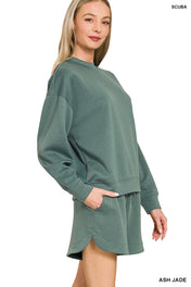 Scuba Pullover and Short Set Zenana Full Run RTS
