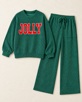 Corded Christmas Long Sleeve Pants Set Full Run RTS