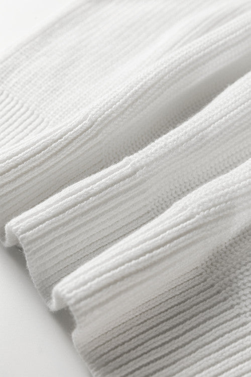 White Drop Shoulder Sweater