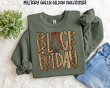 Faux Glitter Black Friday Sweatshirt.