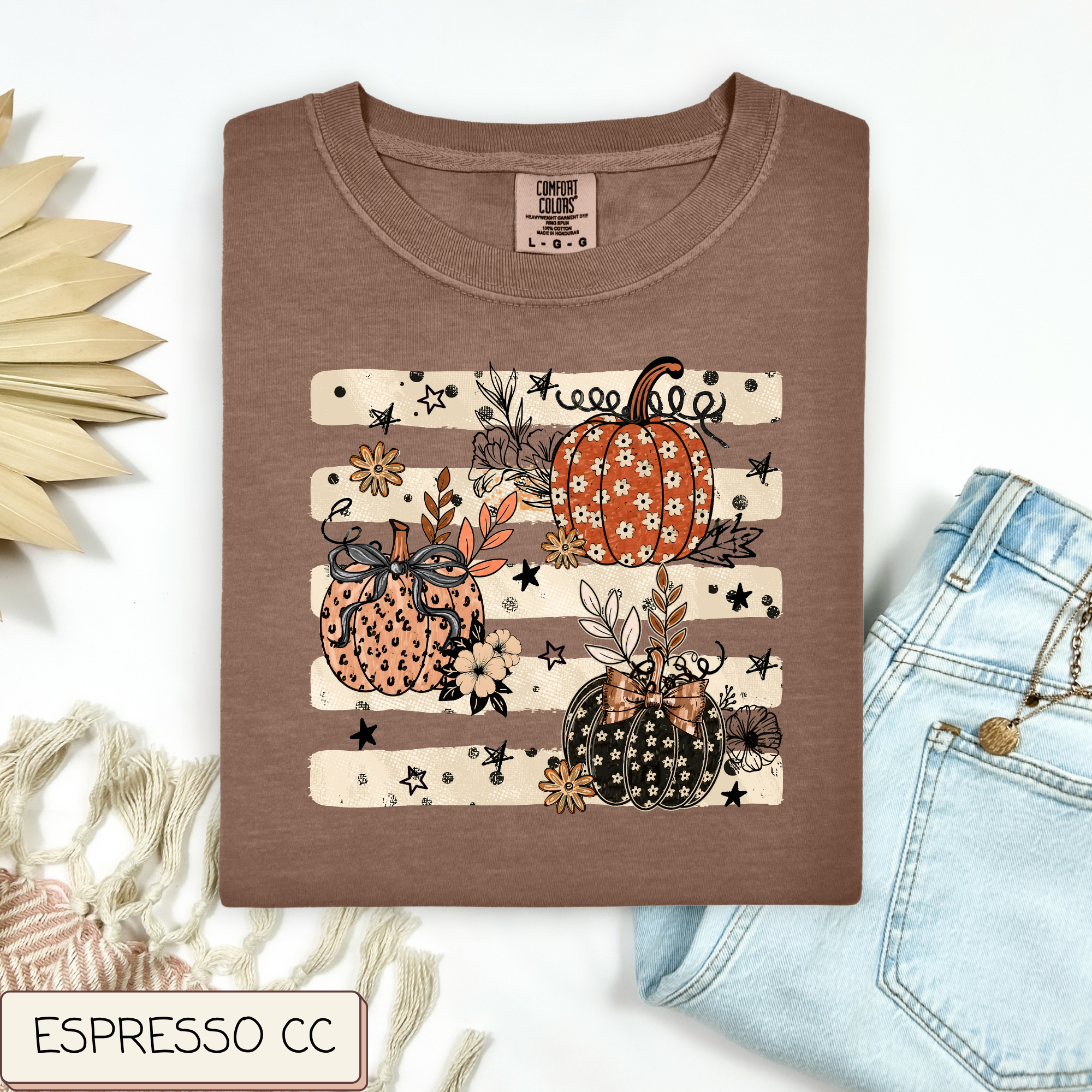 Floral And Leopard Pumpkins Tee.