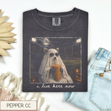 I Live Here Now Ghost Raccoon Tee.