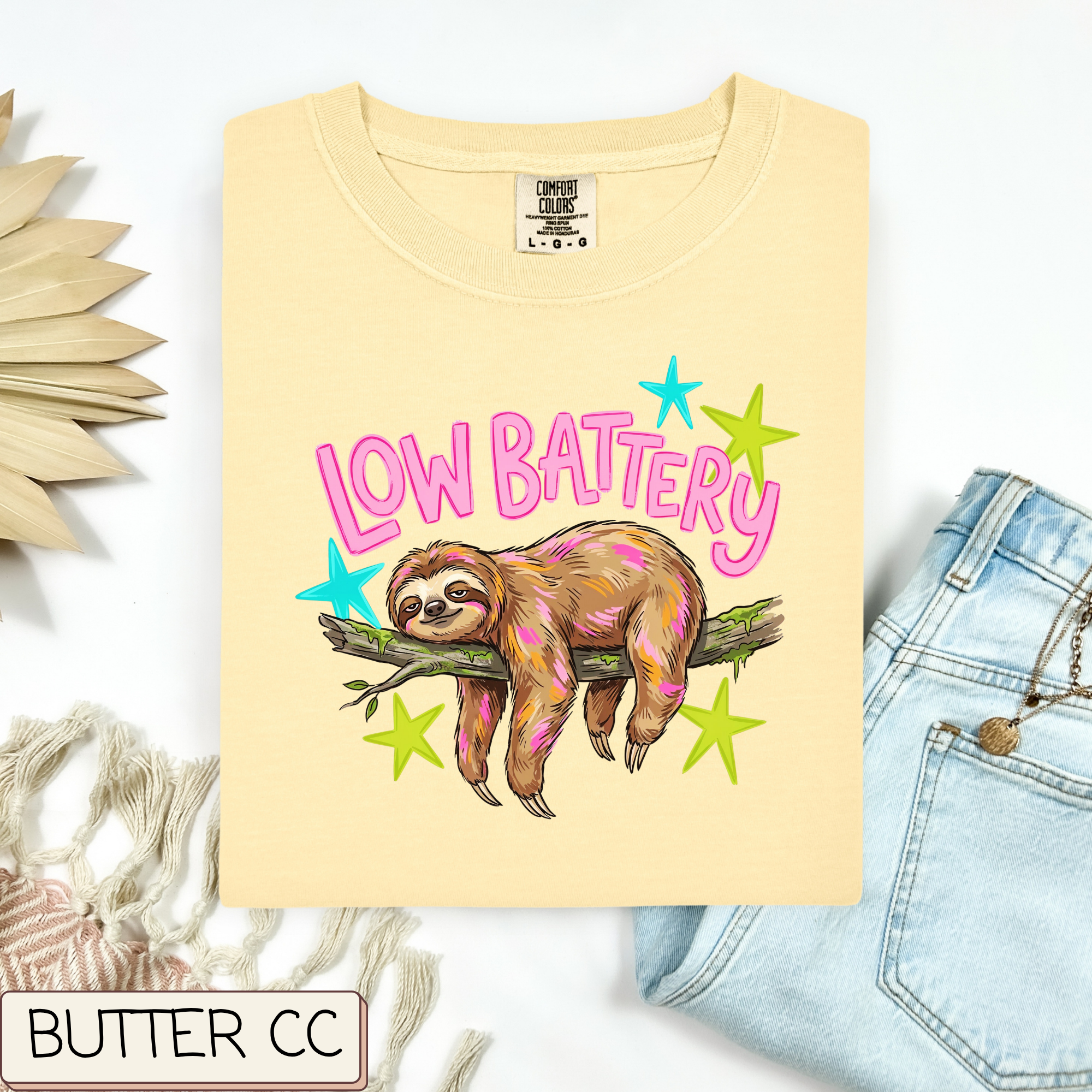 Low Battery Sloth Tee.