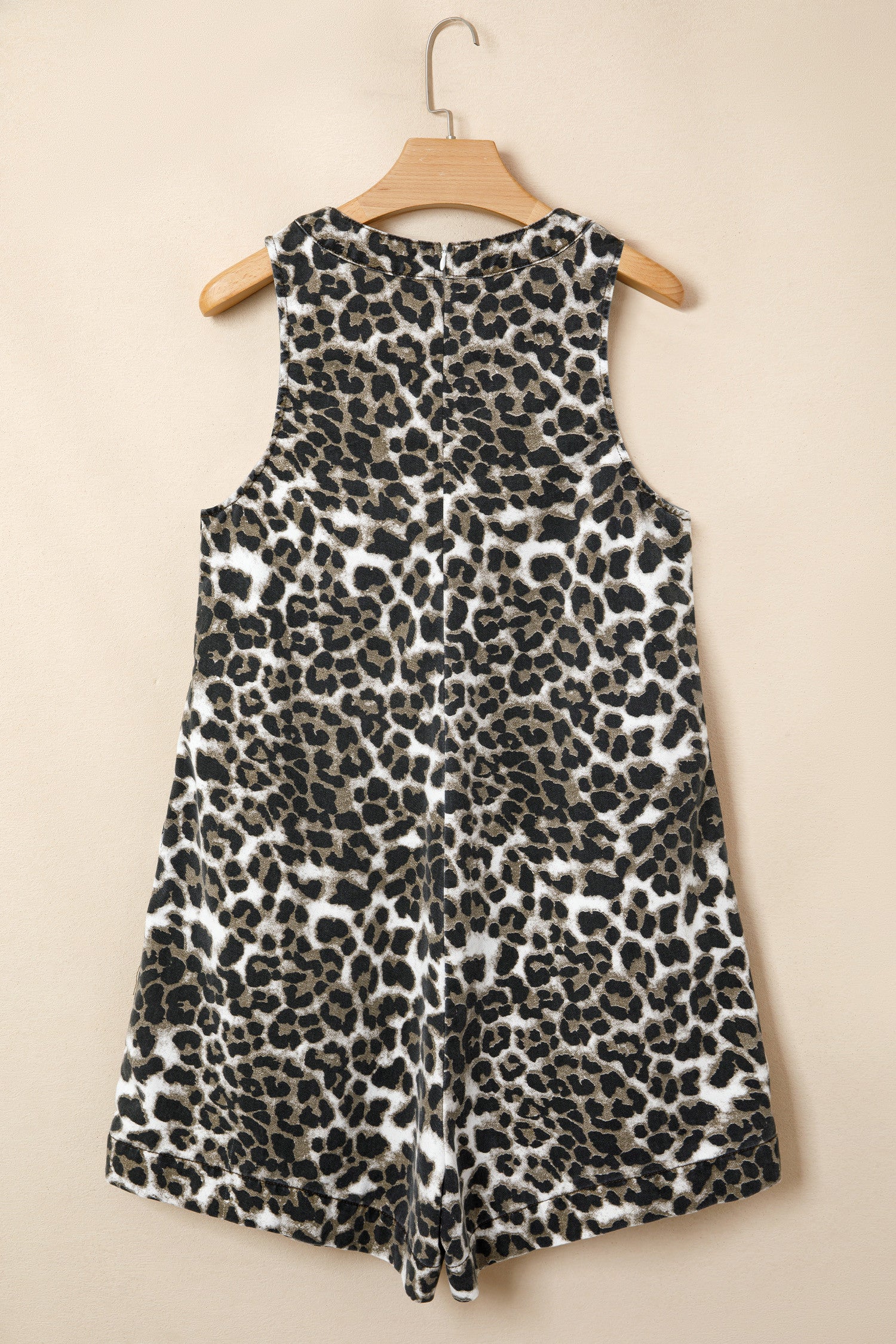 Leopard Denim Romper Full Run RTS