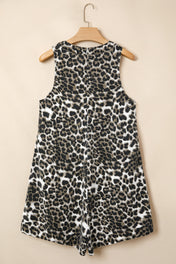 Leopard Denim Romper Full Run RTS