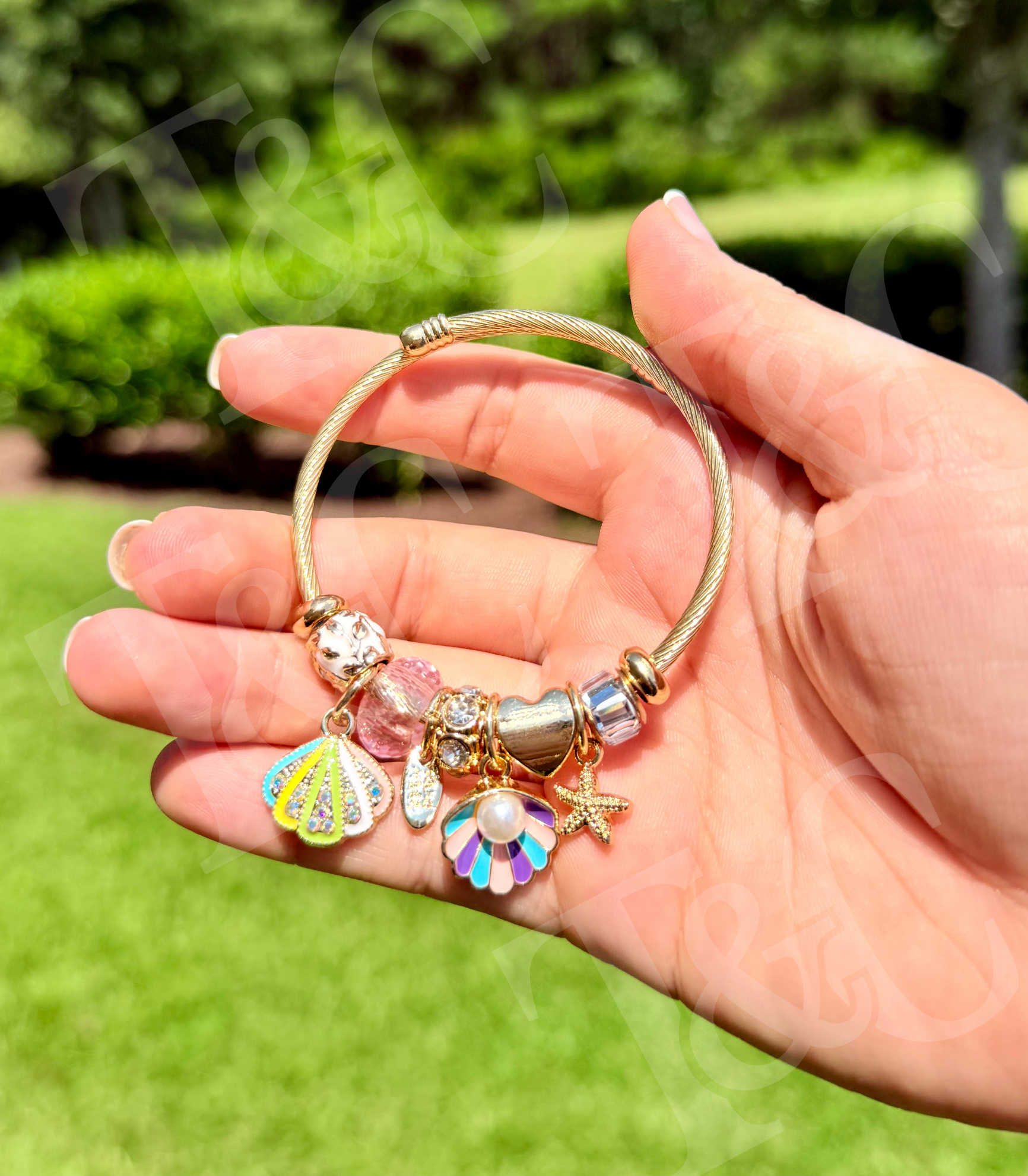 Seashell Charm Bracelet New RTS