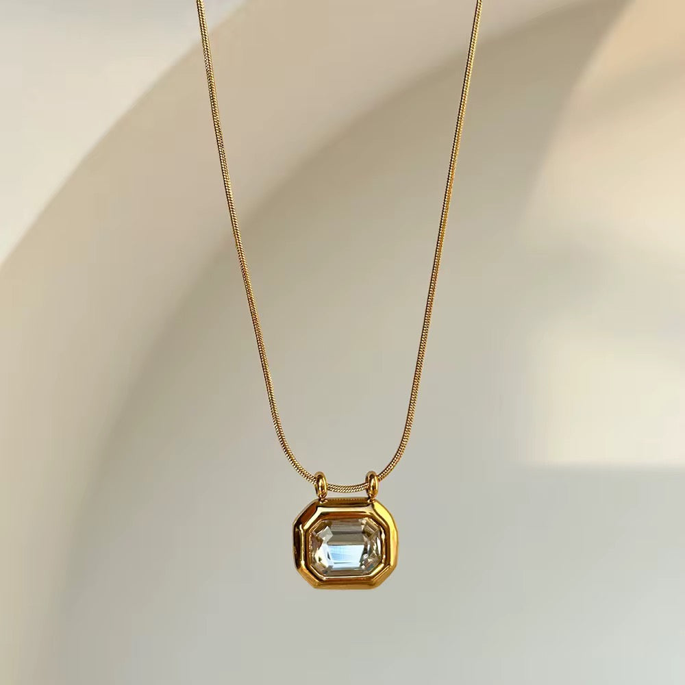 “LOVE” Gemstone Pendant Necklace