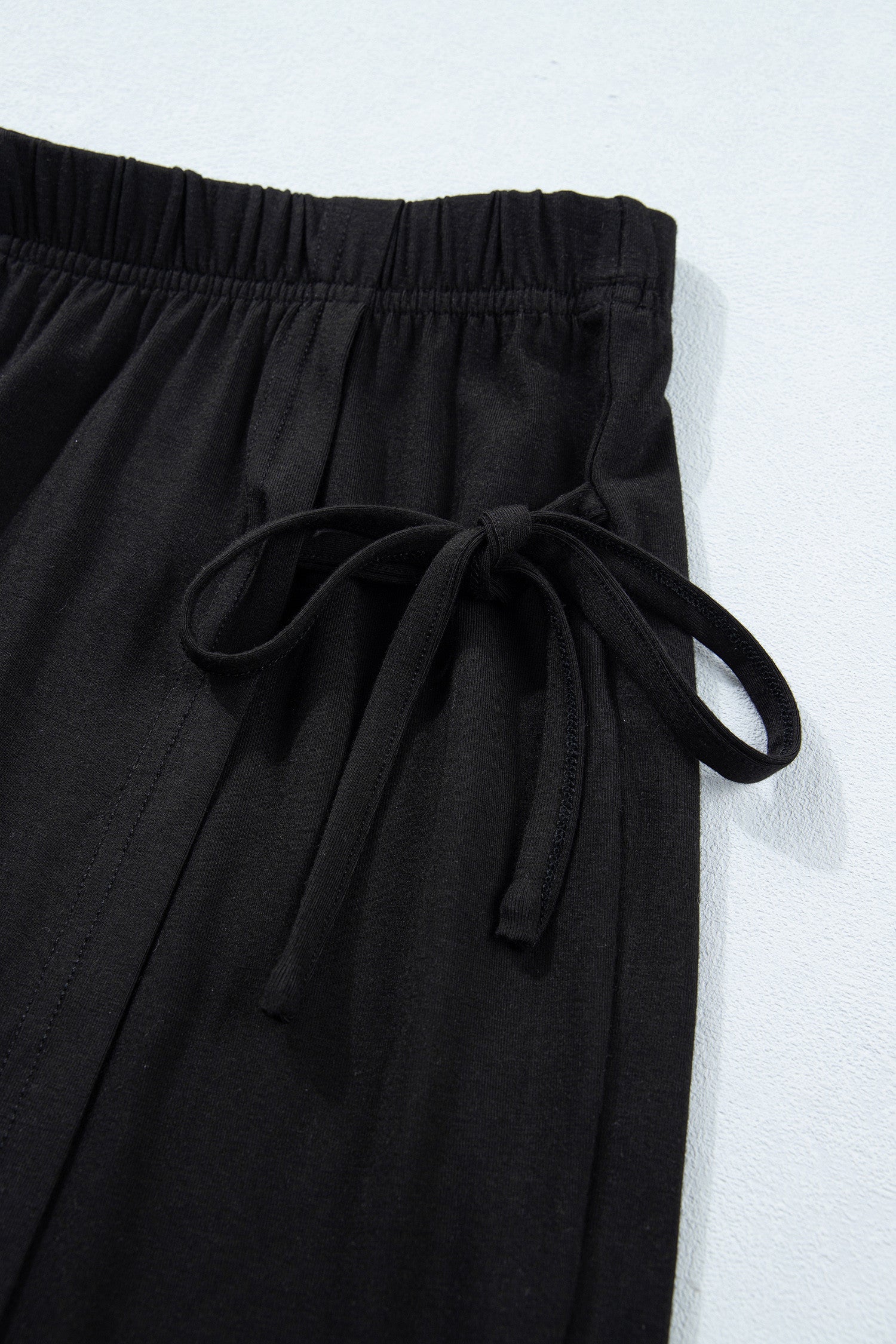Black Wrap Skortie Set